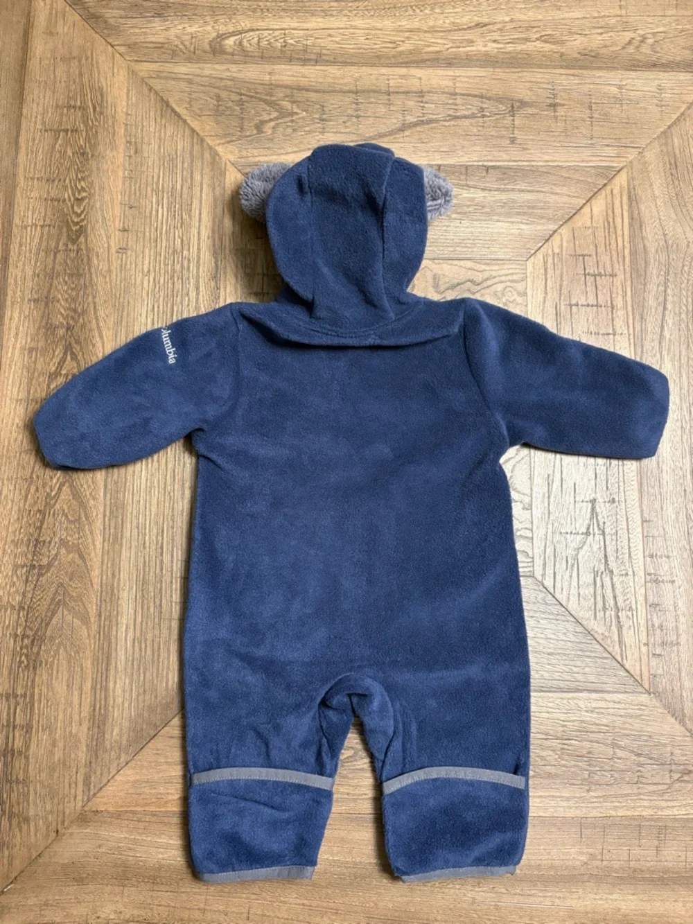 Columbia Western Barlow Tiny Bear II Bunting 0-3M Navy Fleece Baby Snowsuit NWT